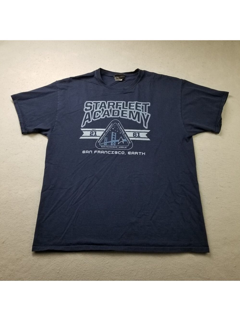 Star Trek Starfleet Academy T-Shirt Mens Size XL Blue Y2K TV Show San Francisco
